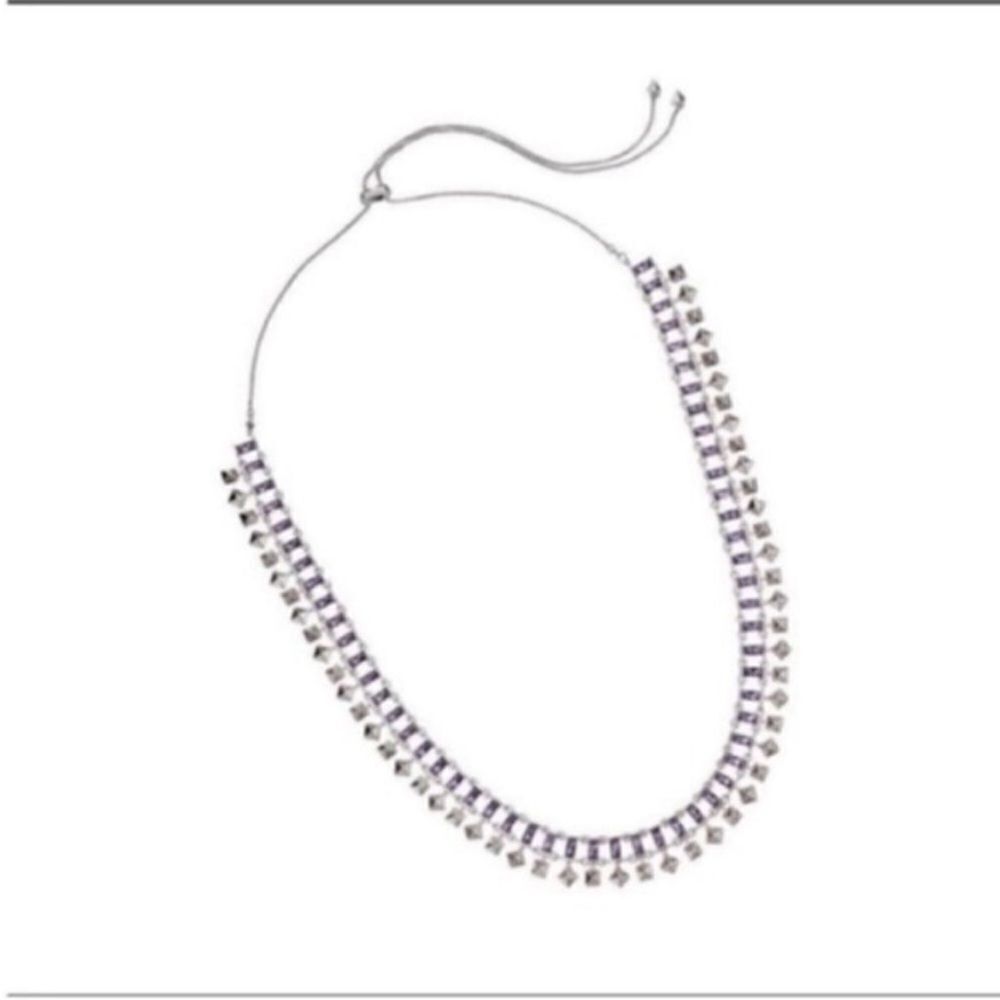 NWT Kendra Scott square stud and lilac crystal necklace - Picture 5 of 8